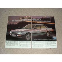 1983 2pg Peugeot 505 GTI Car Ad - Everything Expected!