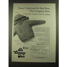 1988 The Company Store Charlie's Gizmo Down Jacket Ad