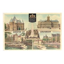 multiview, AMSTERDAM, HOLLAND .unused vintage postcard (a)