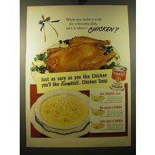 1950 Campbell's Chicken Soup Ad - When you make a wish for a favorite dish