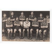 Fuller's House XI 1932 Champions Derby Grammar School RP Postcard
