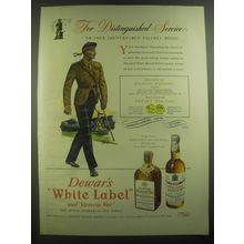 1946 Dewar's White Label and Victoria Vat Scotch Ad - For distinguished service