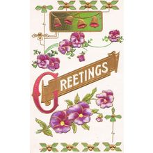 Bell Fruit Machine Jackpot Fruity Logo 1909 Antique Greetings Postcard