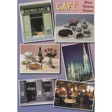 Kleines Street Cafe Wien Austria Postcard
