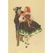 Carinthie Vallee De Gail Karnten Costume Folklore Austria Postcard