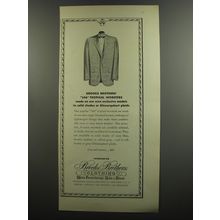 1953 Brooks Brothers 346 Tropical Worsted Coat Advertisement