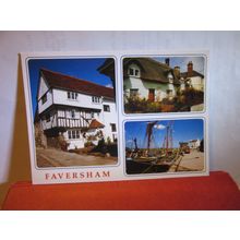 multiview, FAVERSHAM, KENT unused postcard by E T W Dennis 3 views =