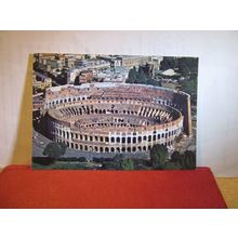 AN AERIAL VIEW, THE COLOSSEUM, ROME, ITALY unused postcard =