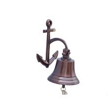 Antique Copper Hanging Anchor Bell 8""
