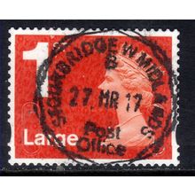 GB 2016 QE2 1st Large Letter Machin used SG U3002 No code ( F1119 )
