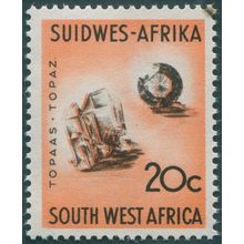 South West Africa 1961 20c Topaz SG183 CTO