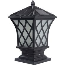 Kendal Large Outdoor Solar Powered LED Light Lamp (Black-8406)