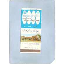 New Jersey Collingswood Matchcover South Jersey Savings & Loan Association~3188