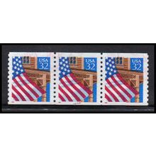 Used 2913 32c U.S. Flag Over Porch Very Fine PNC 66666/3 PA3506