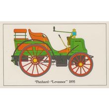 Panhard Levassor 1895 Victorian Paris To Bordeaux Race Classic Car Postcard