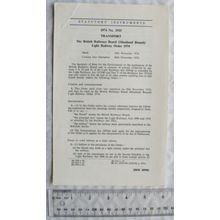 1974 Statutory Instruments No. 1933 British Railways Board Minehead Branch