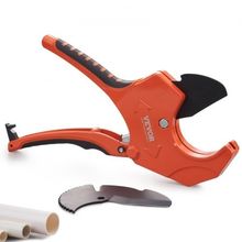PVC Pipe Cutter, 0-2-1/2" O.D. Ratcheting PVC Pipe Cutter, Heavy Duty Tube C...