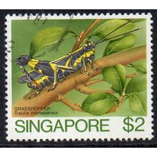 Singapore 1985 Insects - Grasshopper $2 Used