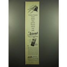 1954 Accent Monosodium Glutamate Ad - Green Beans