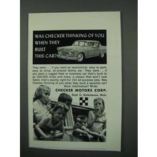 1960 Checker Car Ad - Thinking Of You When Built