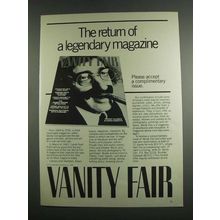 1984 Vanity Fair Magazine Ad - The Return of Legendary