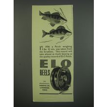 1949 Elo Fishing Reels Ad - In 1936 a Perch weighing 5 lbs. 4 3/4 ozs.