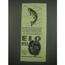 1949 Elo Fishing Reels Ad - Amongst the many record catches of Trout