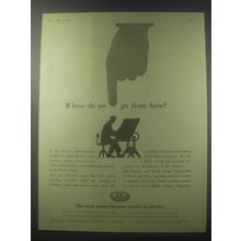 1954 BIP British Industrial Plastics Ad - Where do we go from here?