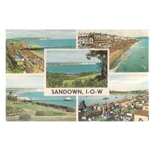 multiview, SANDOWN, ISLE OF WIGHT used postcard 1972 postmark =