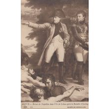 Meyer Retour Of De Napoleon Battle Antique Painting Postcard
