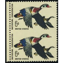 1362a, MNH 6¢ Ducks Imperforate Between Error Pair - Stuart Katz
