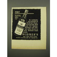 1954 Widmer's Neopolitan Port Advertisement