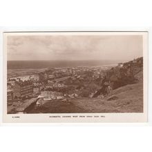 Looking West from Dinas Oleu Hill Barmouth Postcard RP Merionethshire