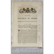 1822 Act of Parliament: Enrolment of Memorials of Grants of Annuities