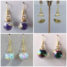 Bauble Dangle Drop Earrings Gold Plated Hooks
