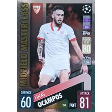 MATCH ATTAX 2021-22- #258-SEVILLA-LUCAS OCAMPOS-SILVER FOIL MIDFIELD MASTERCLASS