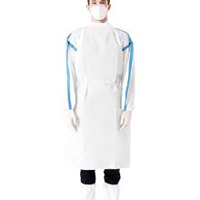 Disposable Isolation Gown, XS. Pack of 1 Microporous White Medical Disposable...
