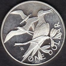 1975 British Virgin Islands 1 Dollar Silver Proof Coin Frigate