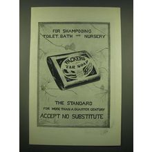 1902 Packer's Tar Soap Ad - For shampooing toilet, bath and nursery