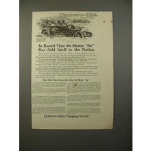 1914 Chalmers Six Car Ad - In Record Time