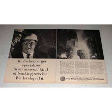 1964 The First National Bank of Chicago Ad - Unusual