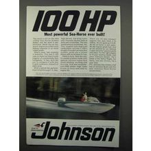 1966 Johnson 100hp Sea-Horse Golden Meteor Motor Ad