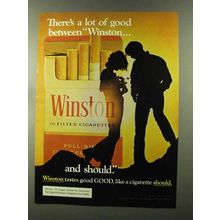 1973 Winston Cigarettes Ad - Good Between Winston