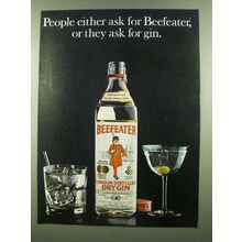 1974 Beefeater Gin Ad - People Either Ask For
