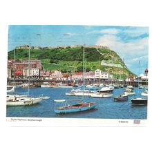 OUTER HARBOUR, SCARBOROUGH, vintage used postcard by Dennis 1991 postmark =