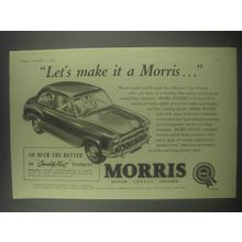 1954 Morris Car Ad - Let's make it a Morris