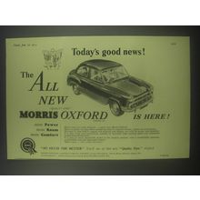 1954 Morris Oxford Car Ad - Today's good news