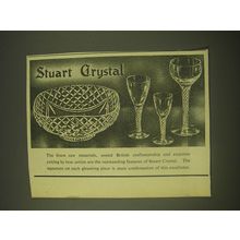 1958 Stuart Crystal Ad - Stuart Crystal The finest raw materials