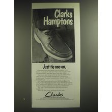1974 Clarks Hamptons Shoes Advertisement - Just tie one on