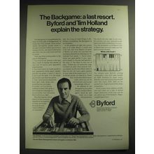 1974 Byford Crew Neck Cable Sweater Ad - Tim Holland - The Backgame